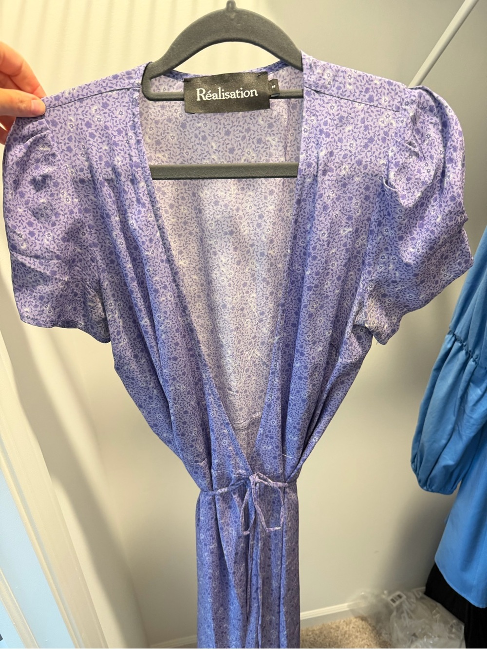 Realisation Par Purple Floral Wrap Dress - The Teale - Size M - Picture 6 of 7